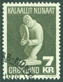 Grönland – F  117 Fedtstensfigur, 1 kpl stpl