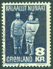 Grönland – F  119 Träfigurer, 1 kpl stpl