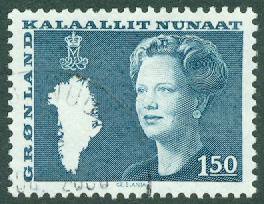 Grönland – F  134 Drottning Margrethe. Typ III, 1.50 kr stpl
