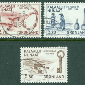 Grönland – F  148-150 1000-årsserien IV, 3 kpl stpl