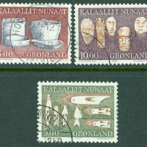 Grönland – F  186-188 Etnografiska motiv III, 3 kpl stpl