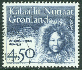 Grönland – F  293 Europa 1996. Berömda kvinnor, 1 kpl stpl
