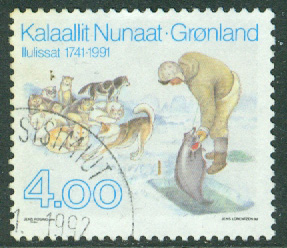 Grönland – F  219 Ilulissat (Jakobshavn) 250 år, 1 kpl stpl