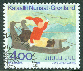 Grönland – F  242 Julfrimärke 1993, 1 kpl stpl