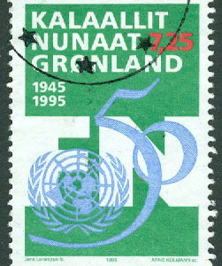 Grönland – F  259 FN 50 år, 1 kpl stpl