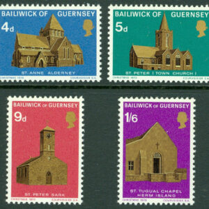 Guernsey – M   35-38 Jul 1970, kyrkor, 4 kpl **