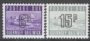 Guernsey – M P   16-17 Slottet Cornet – Lösenmärken, 2 kpl **