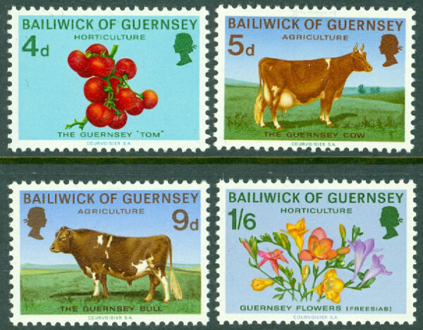 Guernsey - M   31-34 Inhemskt jordbruk, 4 kpl **