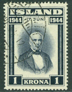 Island – F  271 Jon Sigurdsson, 1 kr stpl