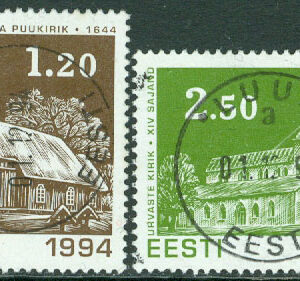 Estland – M  240-241 Jul 1994. Kyrkor, 2 kpl stpl