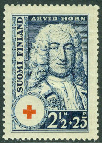 Finland – F  200 Röda Korset 1936. Statsmän, 2½ mk + 25 p *, ktt