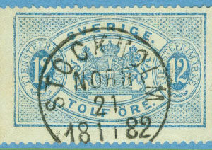 F Tj 17v3 Tjänste t. 13. 12 öre STOCKHOLM NORR 21.11 1882