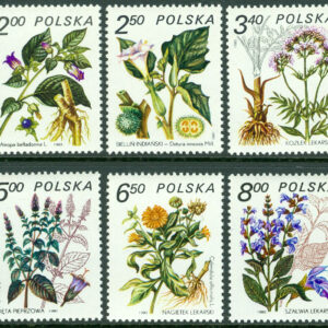 Polen – M 2706-2711 Medicinalväxter, 6 kpl **