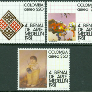Colombia – M 1970-1972 Konstbiennealen i Medellín, 3 kpl **