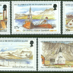 South Georgia – M  278-282 Bilder från Sydgeorgien, 5 kpl **