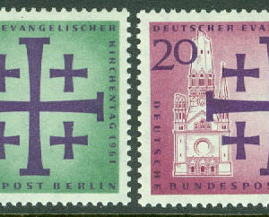 Berlin – M  215-216 Tyska evangeliska kyrkodagen i Berlin, 2 kpl **