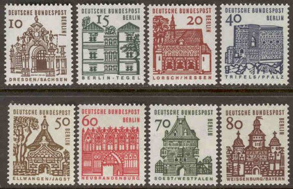 Berlin - M  242-249 Tyska byggnader från 1200-talet, 8 kpl **