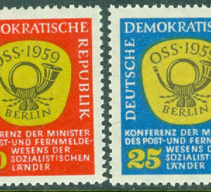 DDR – M  686-687 Konferens för socialistländernas ministrar inom post och tele, 2 kpl **