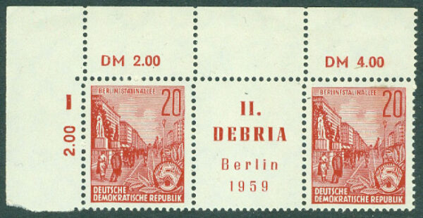 DDR - M  580 B Zf Femårsplan, 3-strip hörn kpl **