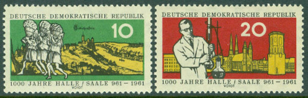 DDR - M  833-834 Staden Halle (Saale) 1000 år, 2 kpl **