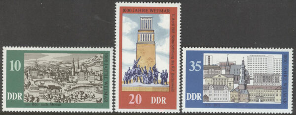DDR - M 2086-2088 Staden Weimar 1000 år, 3 kpl **