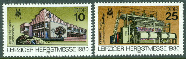 DDR - M 2539-2540 Leipzigs höstmässa 1980, 2 kpl **