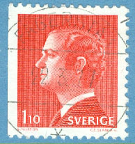 F  919B Carl XVI Gustaf, 1.10 kr. Lyx FAGERSTA 1  22.3.77  (U/Väs)