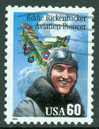 USA – M 2642 Eddie Rickenbacker (1890-1973), Flygpionjär; Spad XIII-Dubbeldäckare, 1 kpl stpl