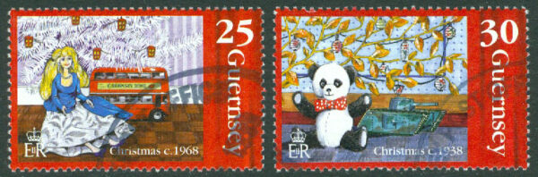 Guernsey - M  787-788 Jul 1998. Julgran i Storbritannien 150 år, leksaker, 2 ol stpl
