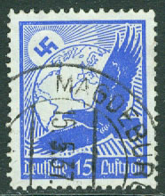 Deutsches Reich – M  531 Luftpost, 15 Pf stpl