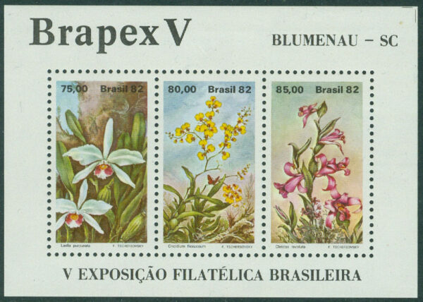 Brasilien - M BL  49 Int. frijmärksutst. BRAPEX V i Blumenau, block kpl **