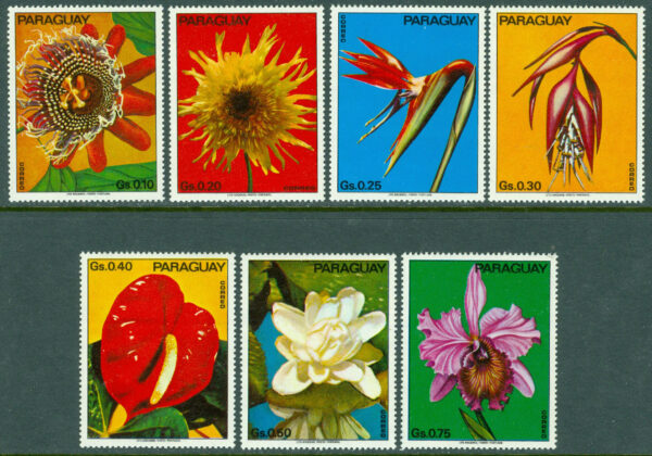 Paraguay - M 2525-2531 Blommor, 7 kpl **