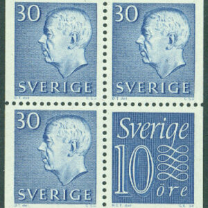 Sverige – F  421DD1+SX1 Gustaf VI Adolf typ III, häftesblock ur HA 8 OH **