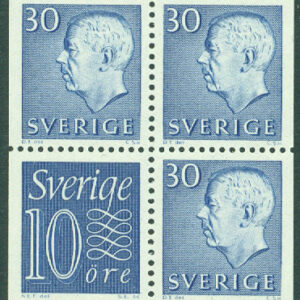 Sverige – F  421DD1+SX2 Gustaf VI Adolf typ III, häftesblock ur HA 8 OV **