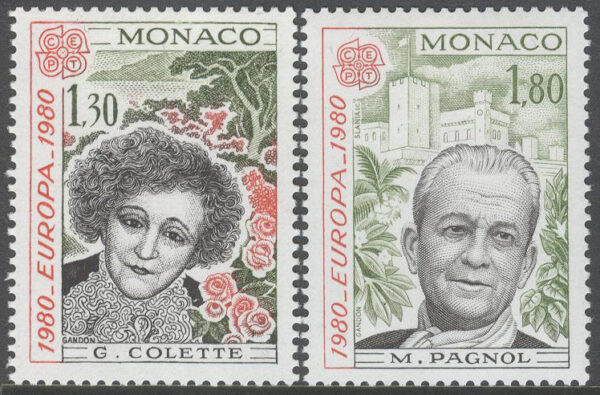 Monaco - M 1421-1422 Europa CEPT 1980 Personligheter, 2 kpl *