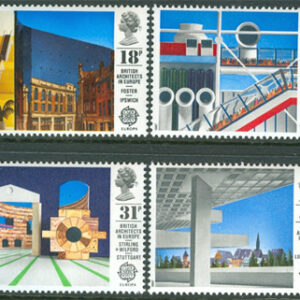 England – M 1105-1108 Europa CEPT 1987 Arkitektur, 4 kpl **