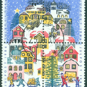 F 1426-1429 HBL. Julpost 1986. Prakt SKÖVDE 25.11.86