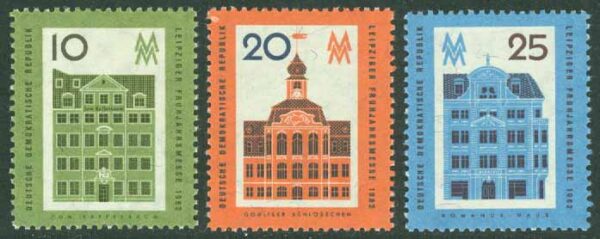 DDR - M  873-875 Leipzigs vårmässa 1962, 3 kpl **