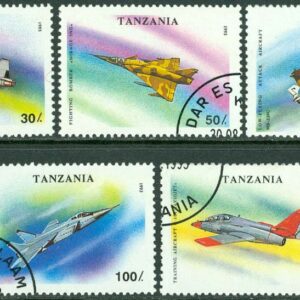 Tanzania – M 1592-1596 Militärflygplan, 5 ol stpl