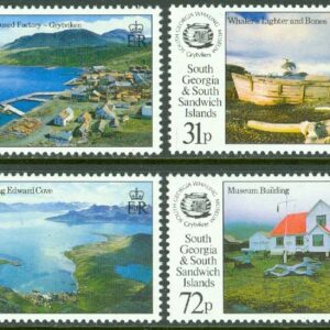 South Georgia – M  211-214 Valfångstmuseet i Sydgeorgien, 4 kpl **