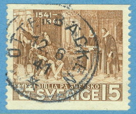 F  328A Bibeln 15 öre. OTTERBÄCKEN 12.6.41  (R/Vg)