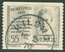 F  682A Nobelpristagare 1909 55 öre. KILSMO 16.2.70 (T/Nä)