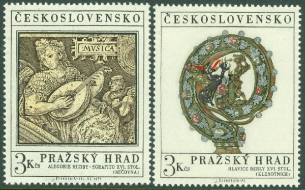 Tjeckoslovakien - M 2002-2003 Prager Burg - Konst, 2 kpl **