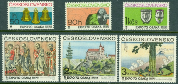 Tjeckoslovakien - M 1928-1933 Världsutställningen EXPO 70, Osaka, 6 kpl **