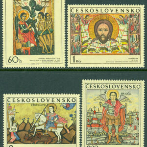 Tjeckoslovakien – M 1976-1979 Slovakiska ikoner, 4 kpl **