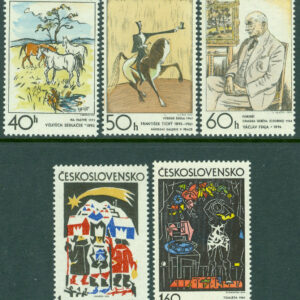Tjeckoslovakien – M 2060-2064 Tjeckisk och slovakisk grafik, 5 kpl **