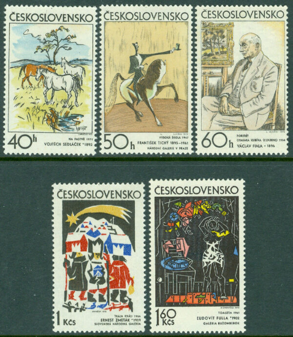 Tjeckoslovakien - M 2060-2064 Tjeckisk och slovakisk grafik, 5 kpl **