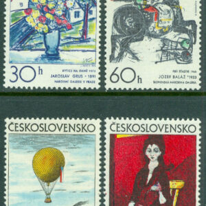 Tjeckoslovakien – M 2117-2120 Tjeckisk och slovakisk grafik, 4 kpl **