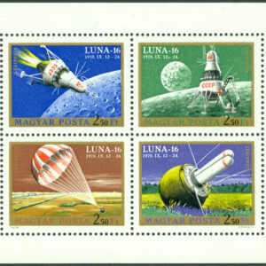 Ungern – M 2642-2645 Luna 16, miniark kpl **