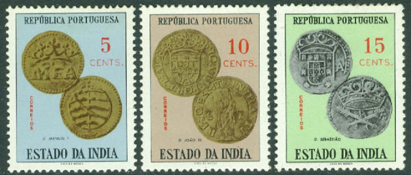 Portugisiska Indien - M  563-565 Mynt, 3 ol *